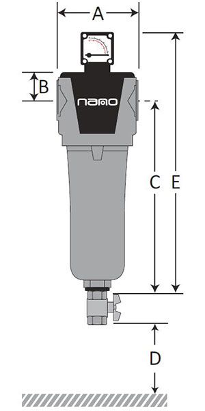 Nano F1 vacuum pump Series Dimensions